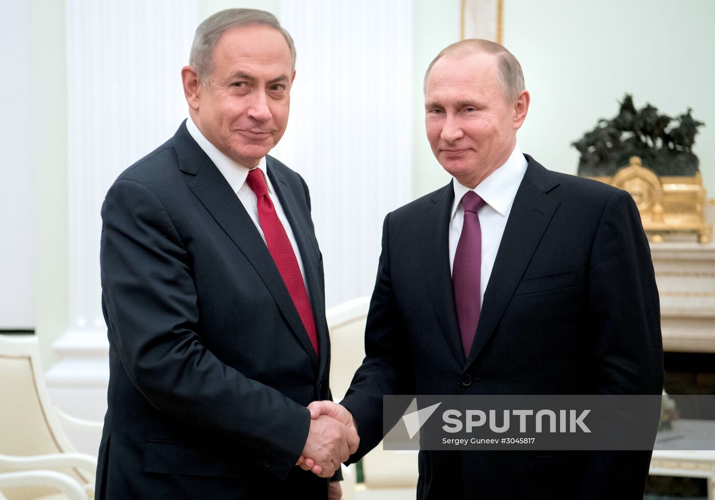Russian President Vladimir Putin meets with Prime Minister of Israel Benjamin Netanyahu