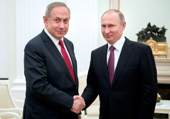 Russian President Vladimir Putin meets with Prime Minister of Israel Benjamin Netanyahu