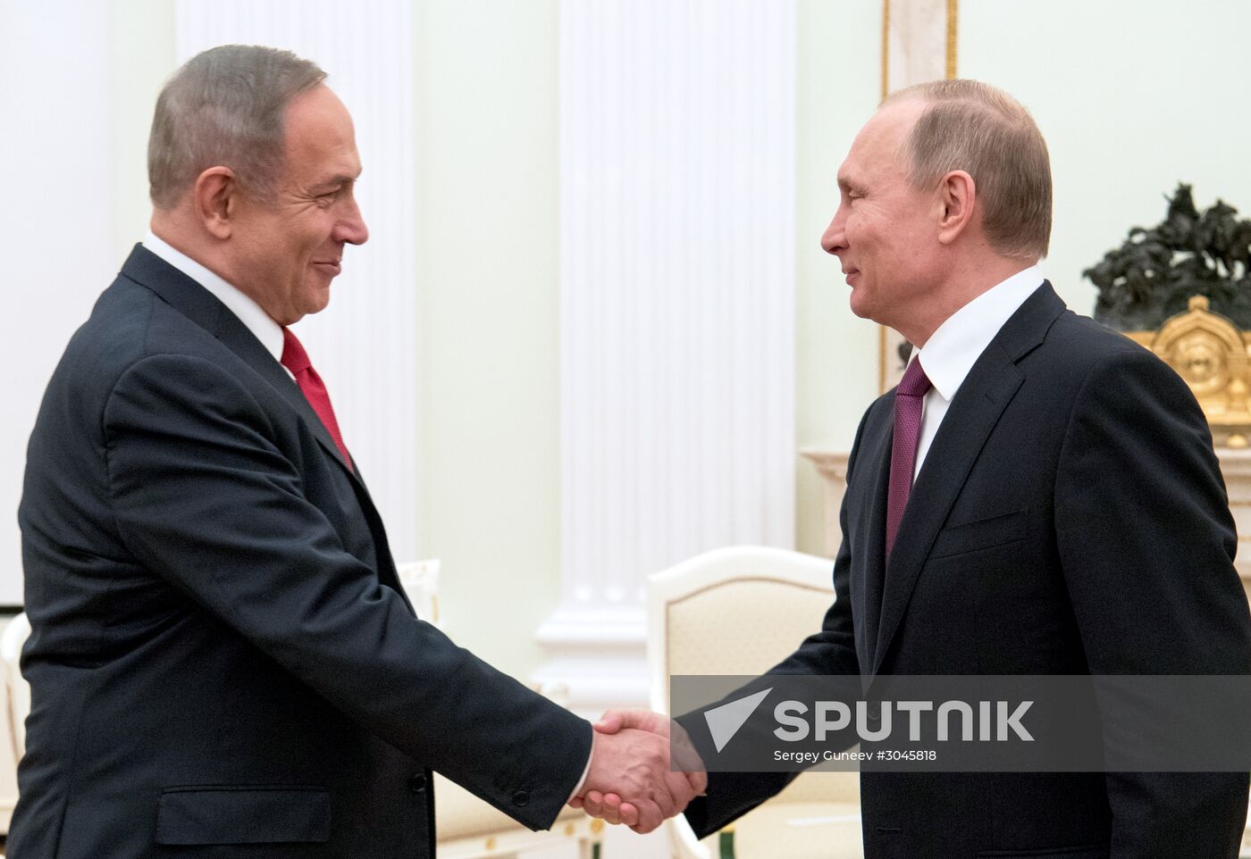 Russian President Vladimir Putin meets with Prime Minister of Israel Benjamin Netanyahu