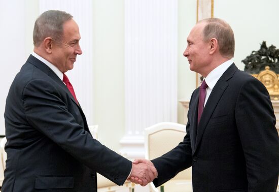 Russian President Vladimir Putin meets with Prime Minister of Israel Benjamin Netanyahu