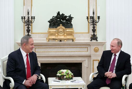 Russian President Vladimir Putin meets with Prime Minister of Israel Binyamin Netanyahu