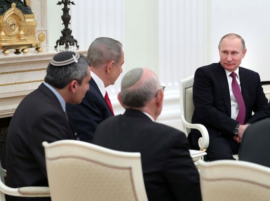 Russian President Vladimir Putin meets with Prime Minister of Israel Benjamin Netanyahu