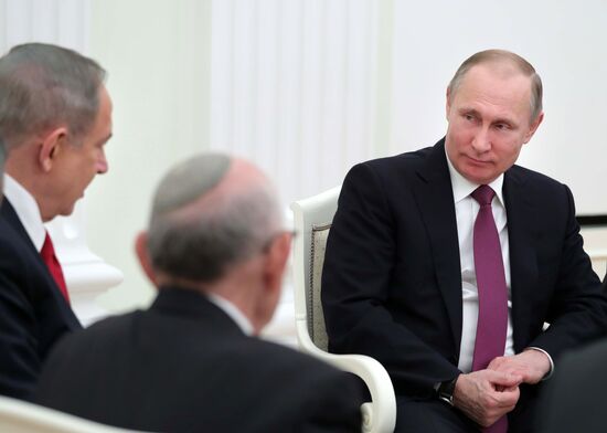 Russian President Vladimir Putin meets with Prime Minister of Israel Benjamin Netanyahu