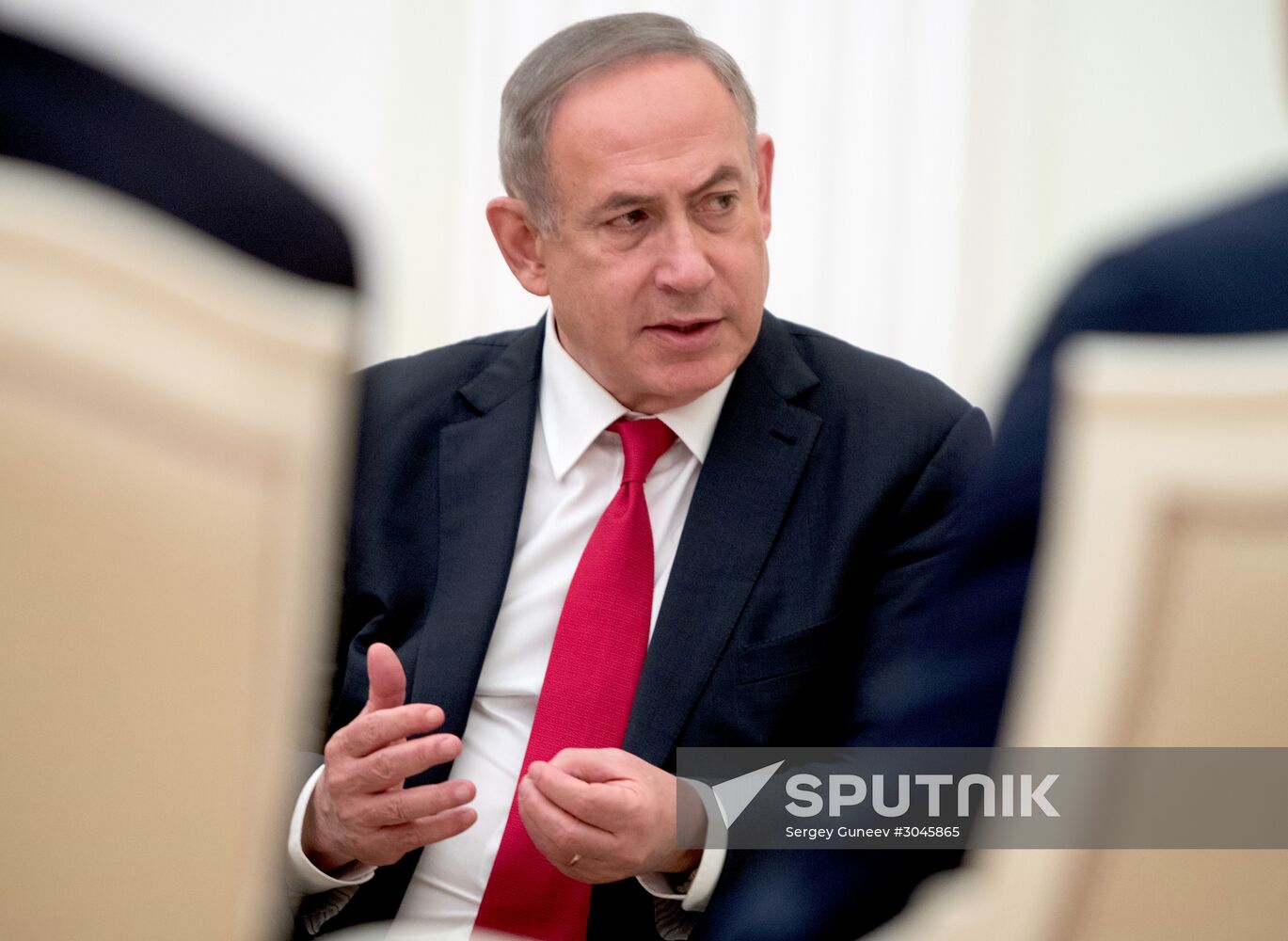 Russian President Vladimir Putin meets with Prime Minister of Israel Benjamin Netanyahu