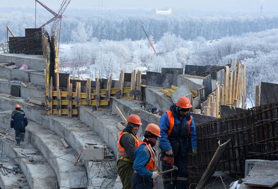 Samara Arena stadium under construction