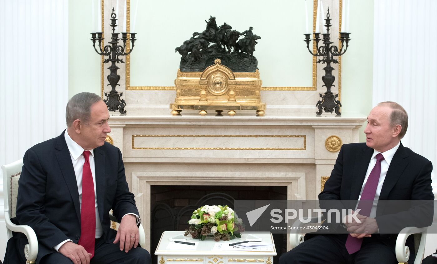 Russian President Vladimir Putin meets with Prime Minister of Israel Benjamin Netanyahu