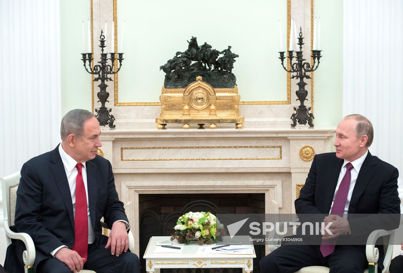 Russian President Vladimir Putin meets with Prime Minister of Israel Benjamin Netanyahu