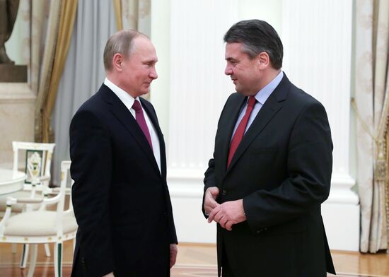 President Putin meets with German Foreign Minister Gabriel