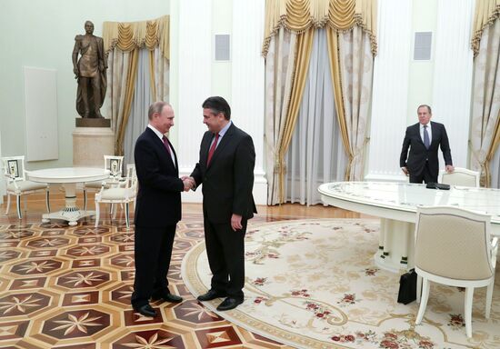 President Putin meets with German Foreign Minister Gabriel