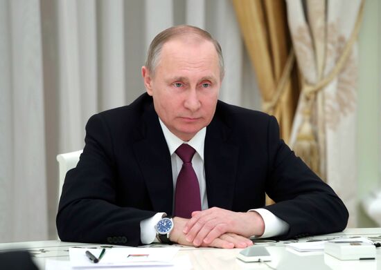 President Putin meets with German Foreign Minister Gabriel