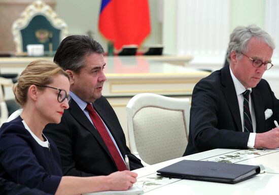 President Putin meets with German Foreign Minister Gabriel