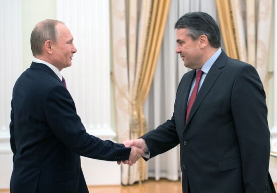 President Putin meets with German Foreign Minister Gabriel