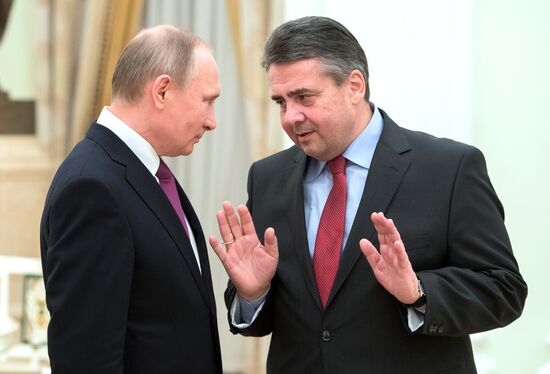 President Putin meets with German Foreign Minister Gabriel