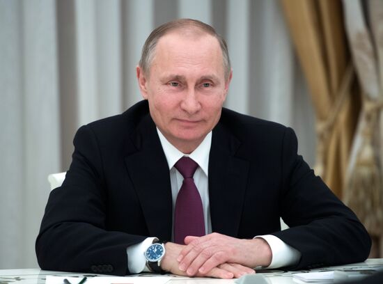 President Putin meets with German Foreign Minister Gabriel