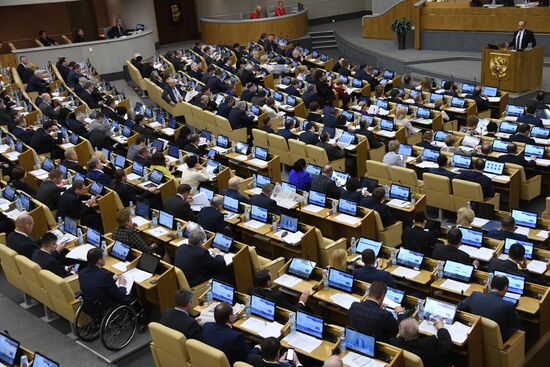 State Duma plenary meeting
