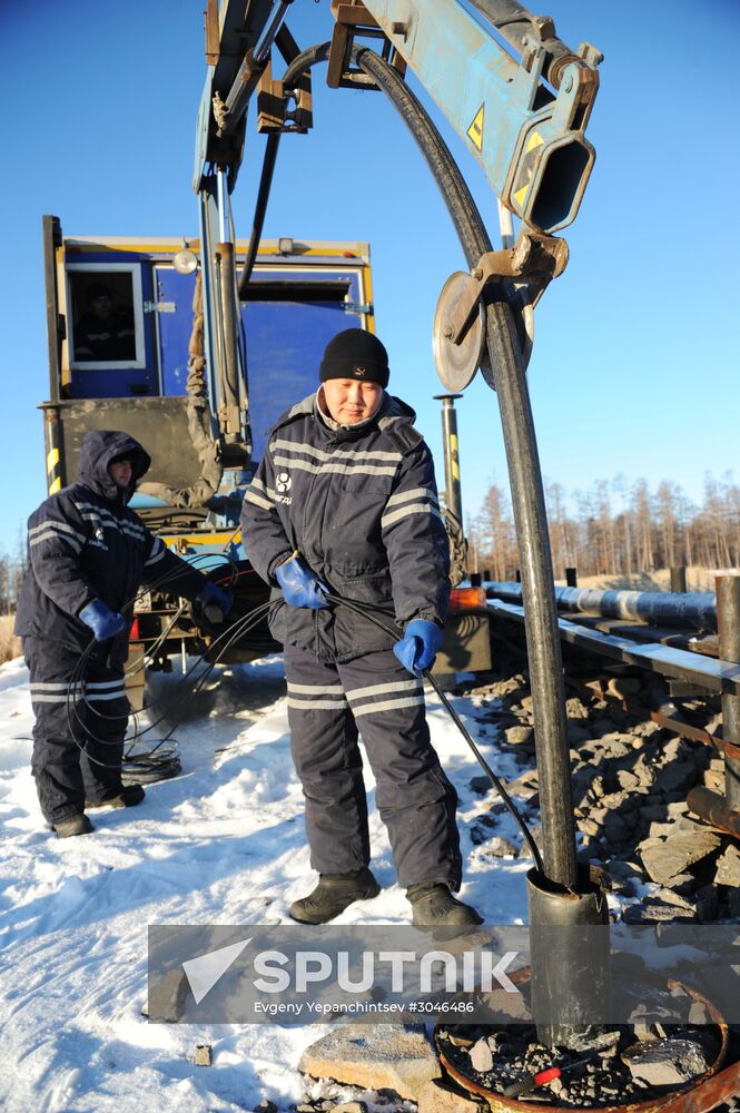 Mining of natural uranium at Khiagda ore field