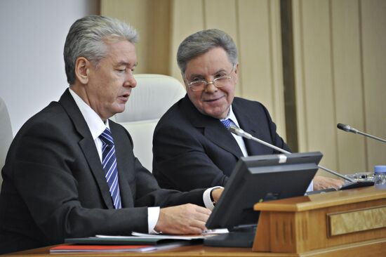 Sergei Sobyanin and Boris Gromov during meeting
