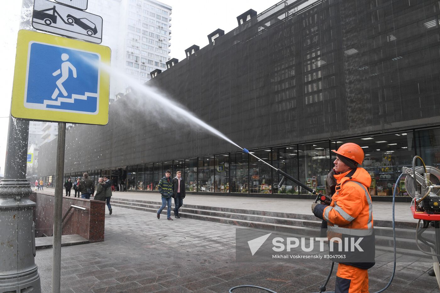 Spring cleaning of buildings, streets, bridges and elevated roads