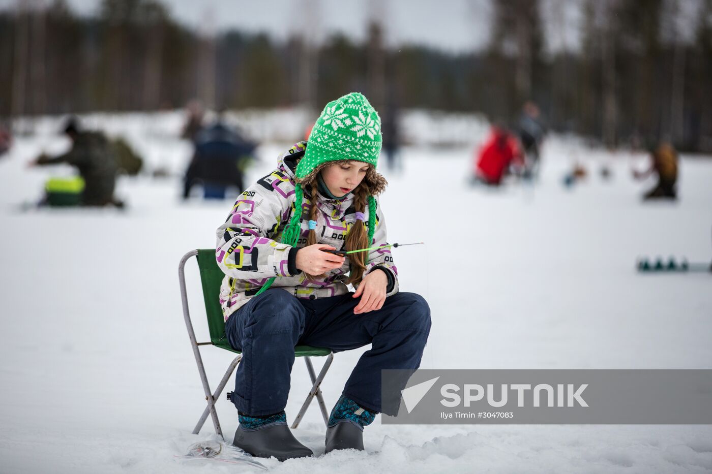 Golden Ice-Hole winter fishing contest in Karelia