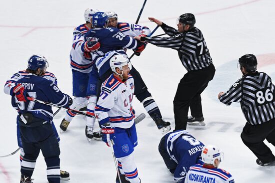 Kontinental Hockey League. Dynamo Moscow vs. SKA