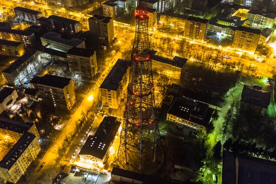 The Shukhov radio tower in Moscow