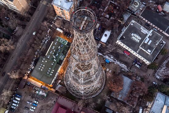 The Shukhov radio tower in Moscow
