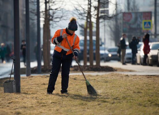 Spring cleaning in Moscow