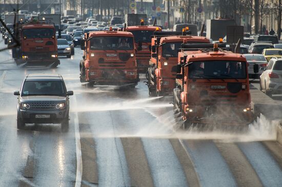 Spring cleaning in Moscow