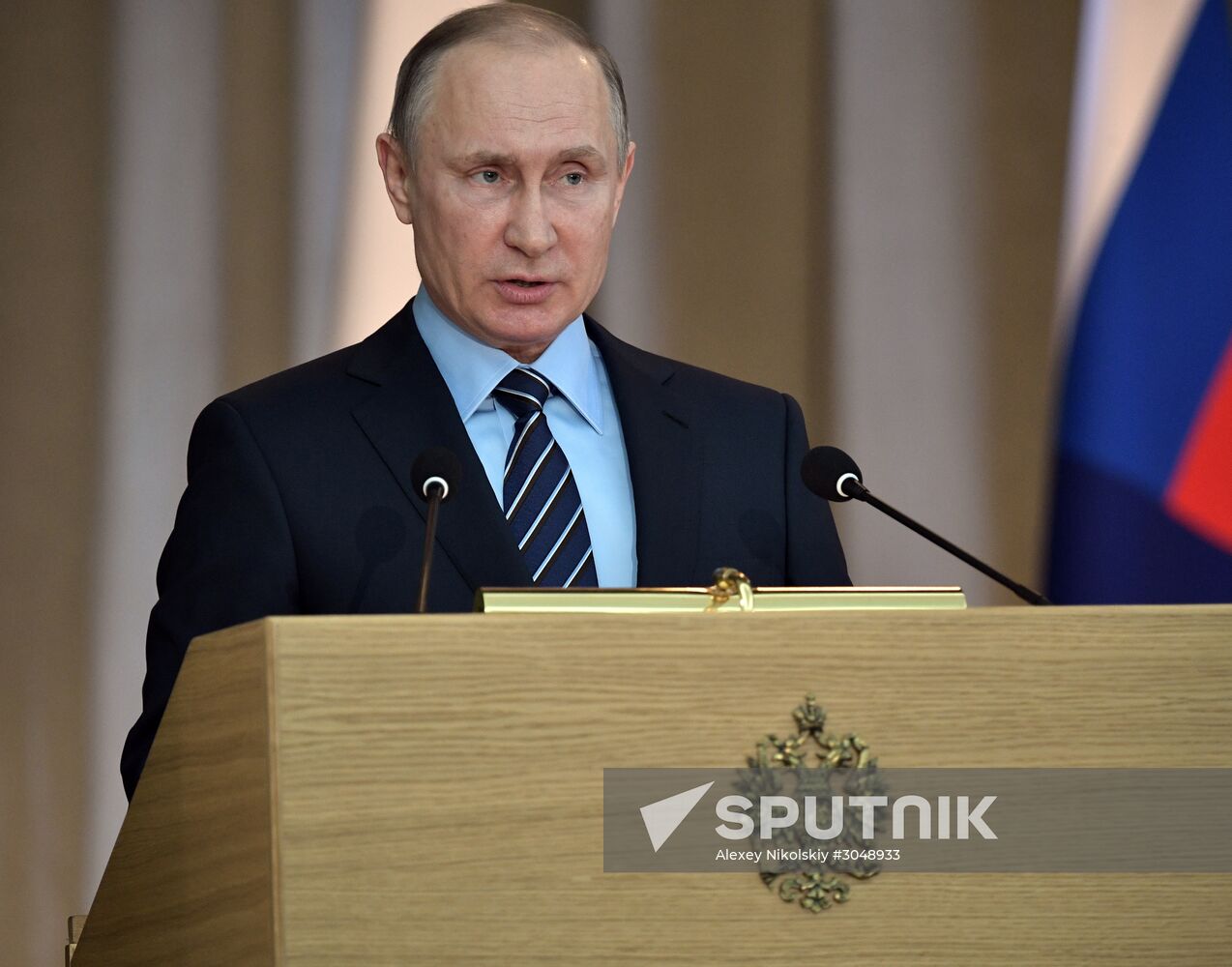 Vladimir Putin attends meeting of the Board of the Russian Prosecutor-General's Office