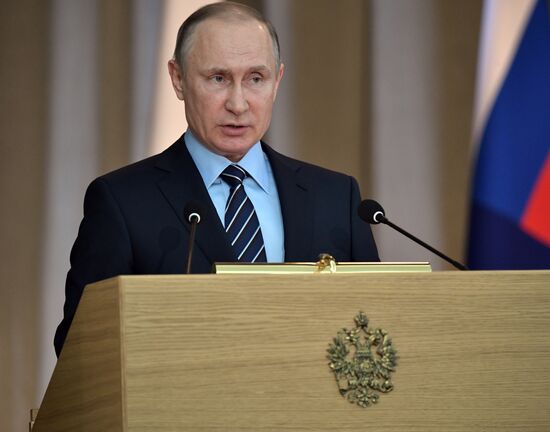 Vladimir Putin attends meeting of the Board of the Russian Prosecutor-General's Office