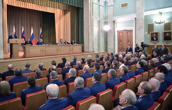 Vladimir Putin attends meeting of the Board of the Russian Prosecutor-General's Office