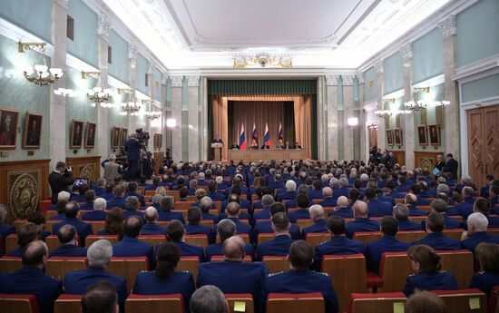 Vladimir Putin attends meeting of the Board of the Russian Prosecutor-General's Office