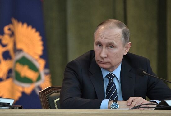 Vladimir Putin attends meeting of the Board of the Russian Prosecutor-General's Office