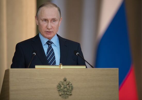 Vladimir Putin attends meeting of the Board of the Russian Prosecutor-General's Office