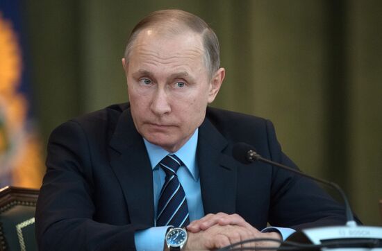 Vladimir Putin attends meeting of the Board of the Russian Prosecutor-General's Office