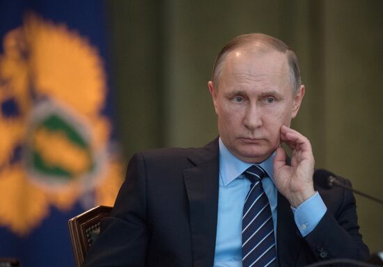 Vladimir Putin attends meeting of the Board of the Russian Prosecutor-General's Office