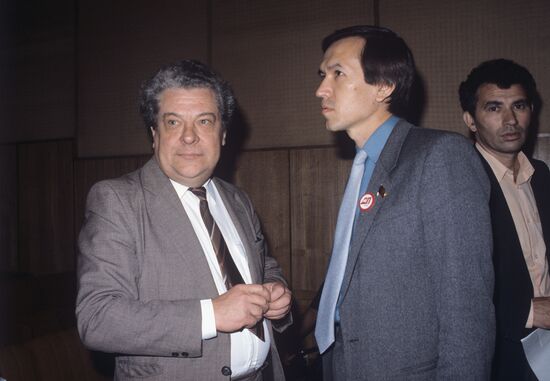 Democratic Platform leaders Vladislav Shostakovsky and Vladimir Lysenko