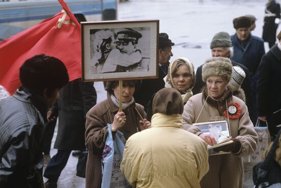 Rally on Joseph Stalin's remembrance day