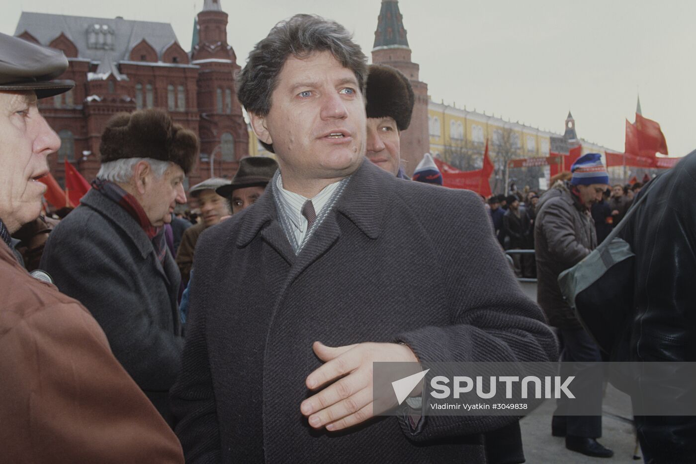 Rally to mark one year since the referendum on the future of the Soviet Union