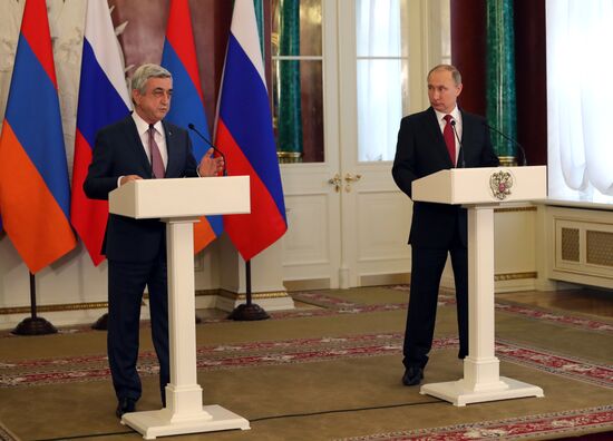 President Vladimir Putin's talks with Armenian President Serzh Sargsyan