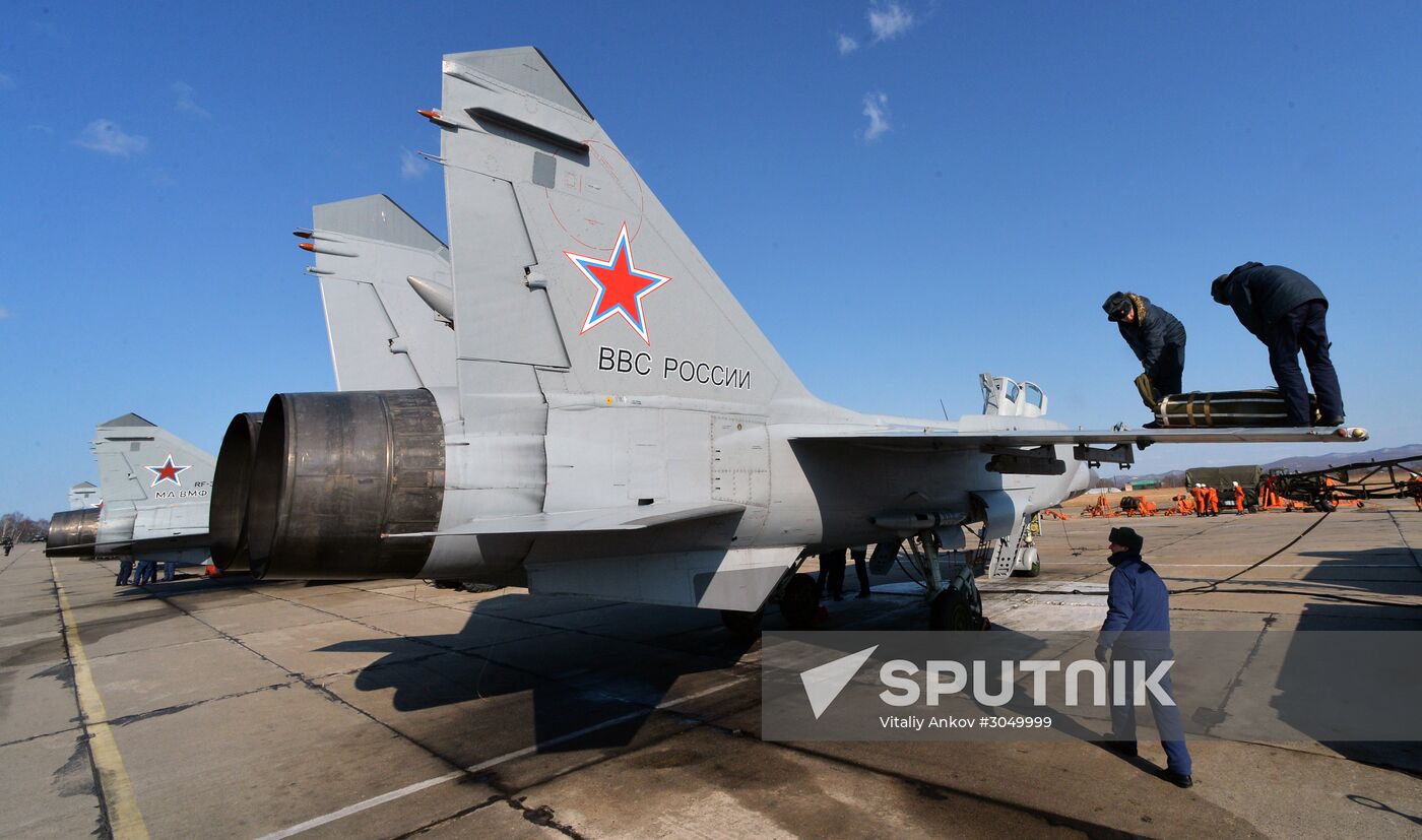 Joint flight drills in Russia's Primorye Territory