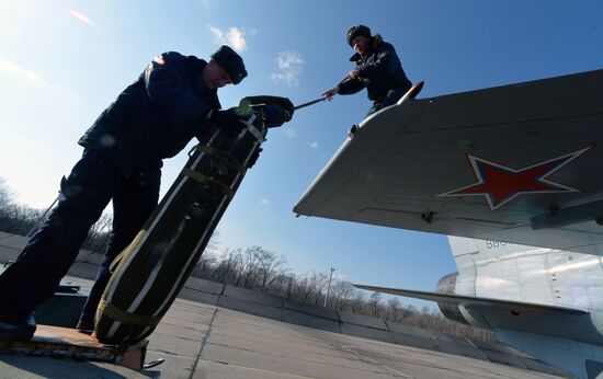 Joint flight drills in Russia's Primorye Territory