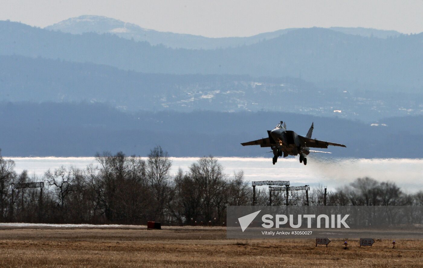 Joint flight drills in Russia's Primorye Territory