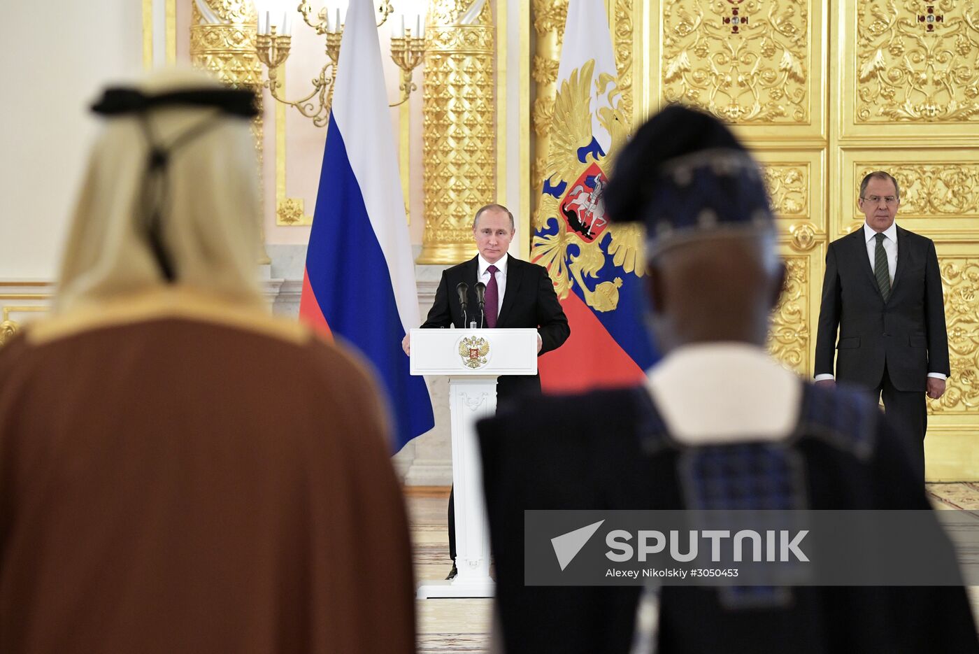 President Vladimir Putin receives letters of credence from 18 ambassadors of foreign states