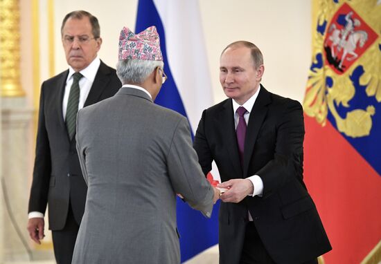 Russian President Vladimir Putin receives letters of credence from 18 ambassadors of foreign states
