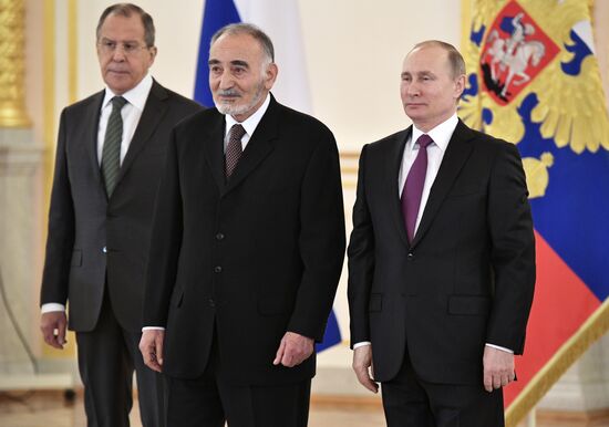 Russian President Vladimir Putin receives credentials from 18 ambassadors of foreign states