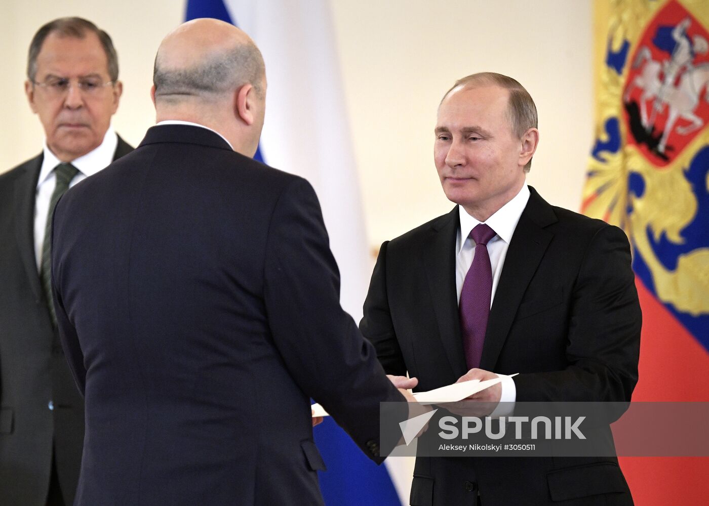 Russian President Vladimir Putin receives credentials from 18 ambassadors of foreign states