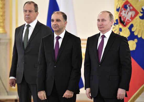 Russian President Vladimir Putin receives credentials from 18 ambassadors of foreign states