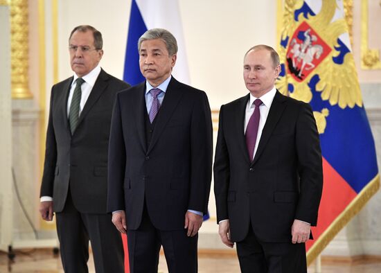 Russian President Vladimir Putin receives letters of credence from 18 ambassadors of foreign states