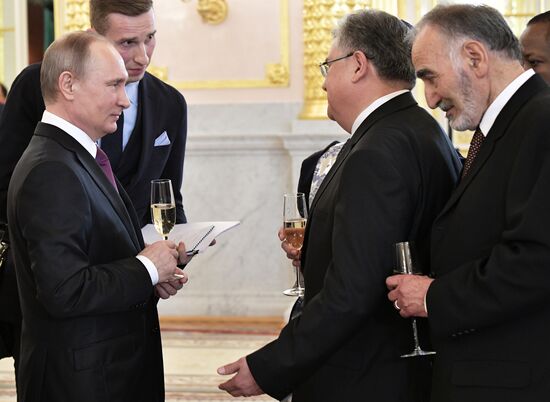 Russian President Vladimir Putin receives letters of credence from 18 ambassadors of foreign states